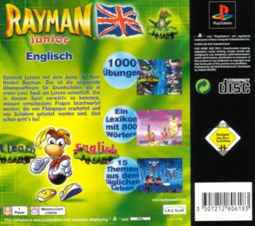 Rayman Junior (EU) box cover back